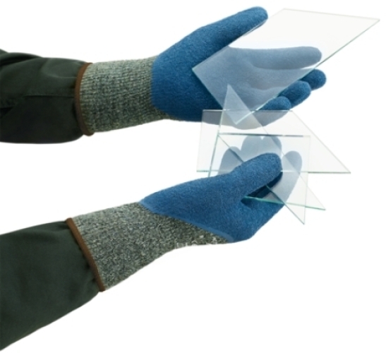 ANSELL-KEVLAR-Strick-Handschuhe, Arbeitshandschuhe, POWER FLEX, 80-658, blau/grün