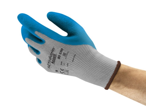 ANSELL-ALLZWECK-STRICK-HANDSCHUHE, Arbeitshandschuhe, POWER FLEX, 80-100, gelb/grün