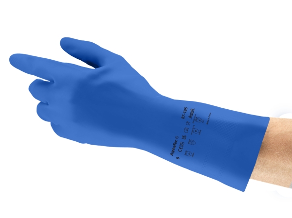 ANSELL-VERSATOUCH, 87-195, Latex-Handschuhe, Arbeitshandschuhe, blau