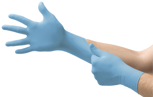 ANSELL-EINWEG-NITRIL-HANDSCHUHE, MICROFLEX, 92-134, Pkg. á 100 Stück, blau