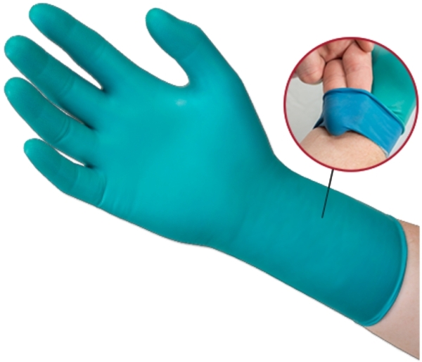 ANSELL-EINWEG-NITRIL/NEOPREN-HANDSCHUHE, MICROFLEX, 93-260, Pkg. á 50 Stück, VE: 10 Pkg. grün/blau