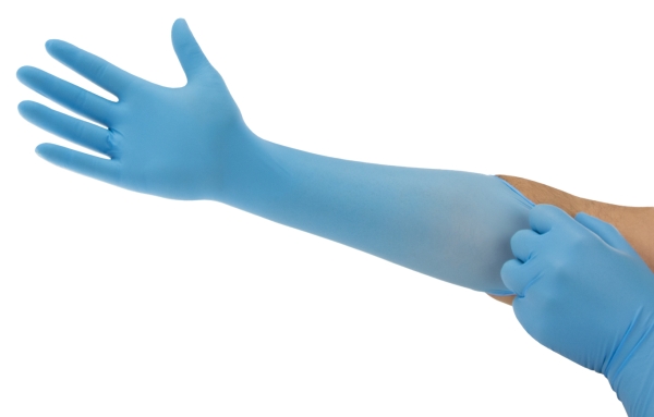 ANSELL-EINWEG-NITRIL-HANDSCHUHE, TOUCHNTUFF, 93-163, PE Beutel. á 50 Stück, VE: 10 Beutel, hellblau