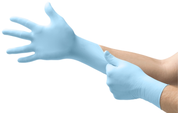 ANSELL-EINWEG-NITRIL-HANDSCHUHE, MICROFLEX, 93-833, Pkg. á 250 Stück, VE: 10 Pkg. blau