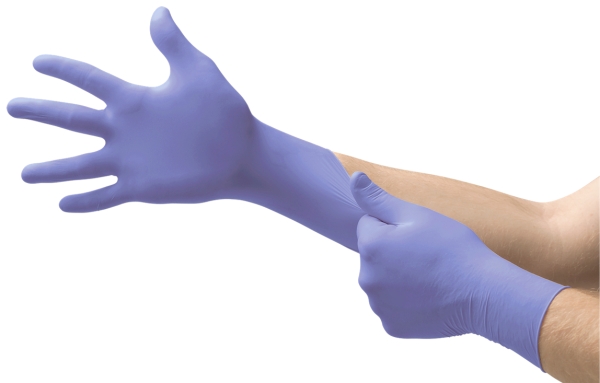 ANSELL-EINWEG-NITRIL-HANDSCHUHE, MICROFLEX, 93-843, Pkg. á 100 Stück, blau
