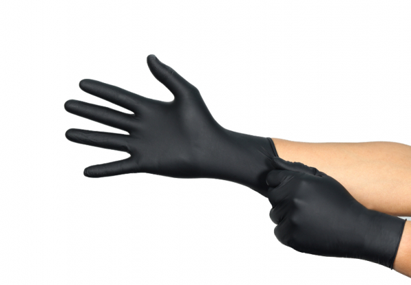 ANSELL-Nitril-Handschuhe, Puderfrei, Beidhändig tragbar, Wandstärke: 0,12 mm, Länge: 245 mm, schwarzem Nitril