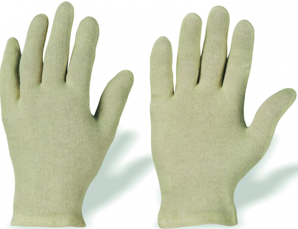F-STRONGHAND, Trikot, 100% Baumwolle, Arbeitshandschuhe, *CLASSIC XIAN*, Pkg.a`12, rohweiß