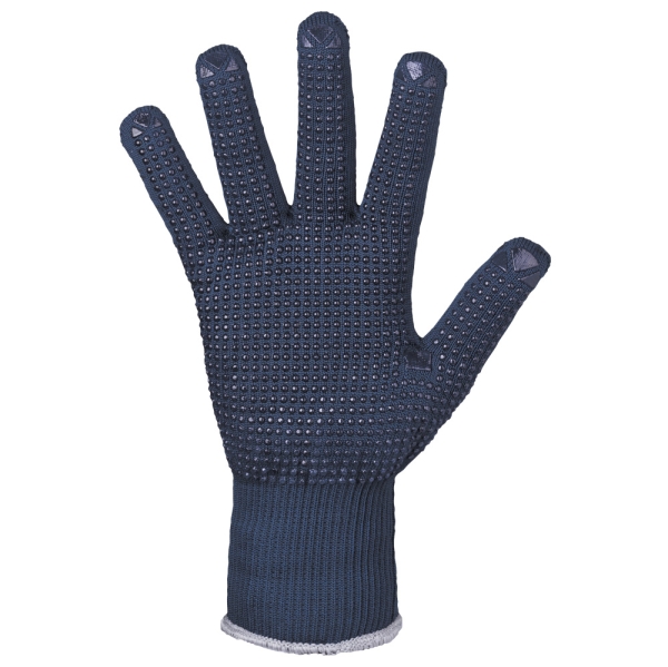 F-STRONGHAND, Strick, mit Noppen, Arbeitshandschuhe, *ZIBO* , Pkg.a`12, blau