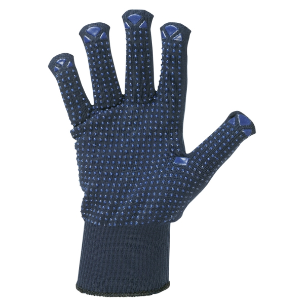 F-STRONGHAND, Strick, mit Noppen, Arbeitshandschuhe, *HENAN*, Pkg.a`12, blau