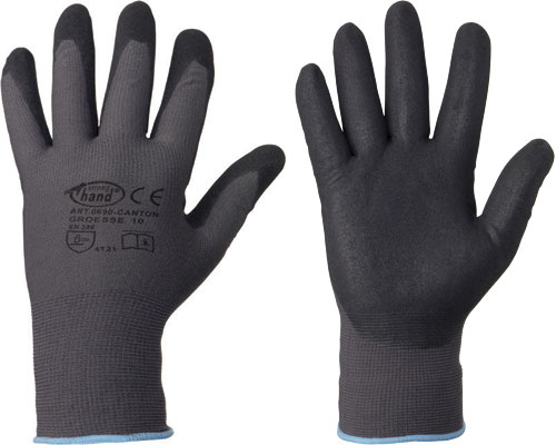 F-STRONGHAND, Nitril, Arbeitshandschuhe, *CANTON*, Pkg.a`12 grau/schwarz
