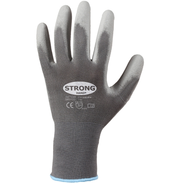 F-STRONGHAND, Nylon, PU beschichtet, Arbeitshandschuhe, *CLASSIC SHENZHEN*, Pkg.a`12, grau