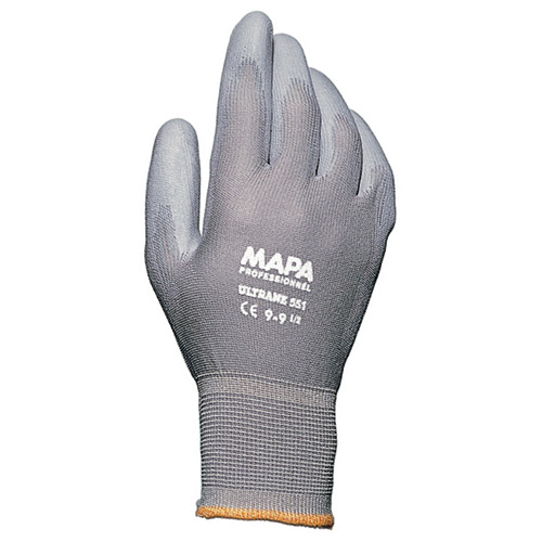 F-MAPA, Nylon, PU beschichtet, Arbeitshandschuhe, *ULTRANE 551*, Pkg.a`12, grau