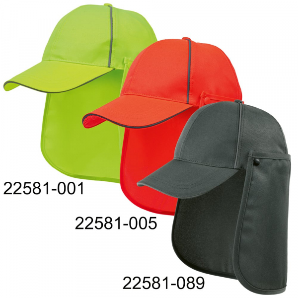 *Kolja* Uv-Cap Mit Nackenschutz, Schwarz