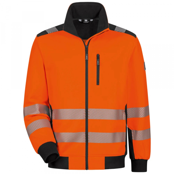 F-ELYSEE*FIDELI* WARNSCHUTZ-SWEATJACKE, warnorange/schwarz