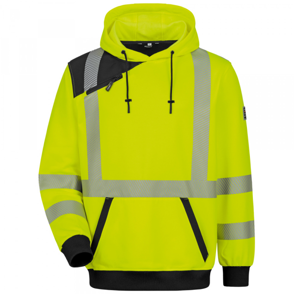 F-ELYSEE*MILETTO* WARNSCHUTZ-HOODIE, warngelb/schwarz