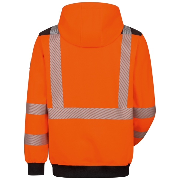 F-ELYSEE*FRIDOLI* WARNSCHUTZ-HOODIE, warnorange/schwarz