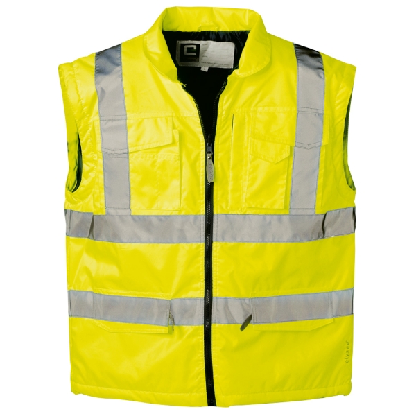 F-ELYSEE-Warnschutz-2 in 1-Jacke, *BENJAMIN*, fluoreszierend gelb/marine abgesetzt