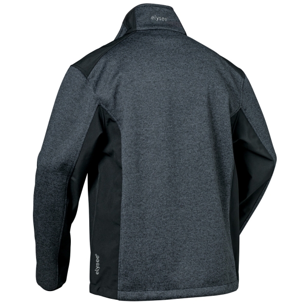 F-ELYSEE-Strickfleece-Jacke, *INNSBRUCK*, 320g/m², dunkelgrau/schwarz