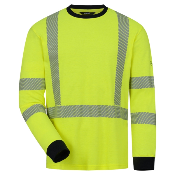 F-*LEOBERT* MULTINORM LANGARM SHIRT, ELYSEE®, WARNSCHUTZ GELB/MARINE
