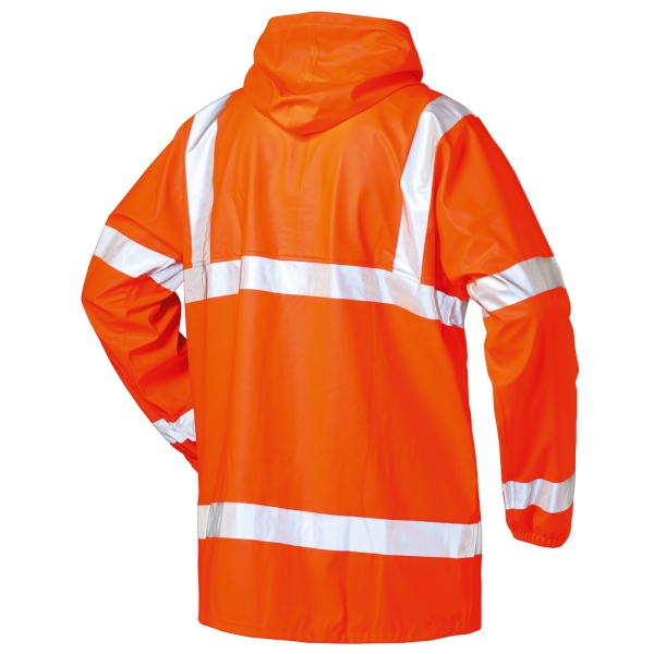 F-NORWAY-PU-Stretch-Warnschutz-Regenjacke, *FINN*, 190g/m², fluoreszierend orange