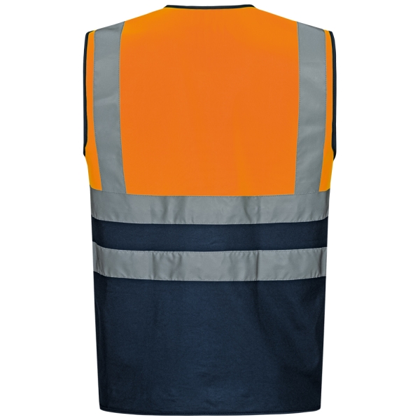 F-SAFESTYLE-Warnschutz-Weste, *KORNEL*, fluoreszierend orange/marine