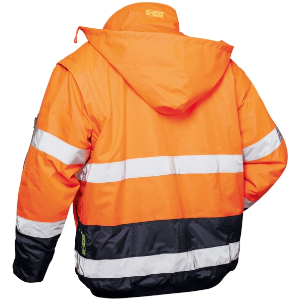 F-SAFESTYLE-Warnschutz-Pilotenjacke, *OTTO*, fluoreszierend orange/marine abgesetzt