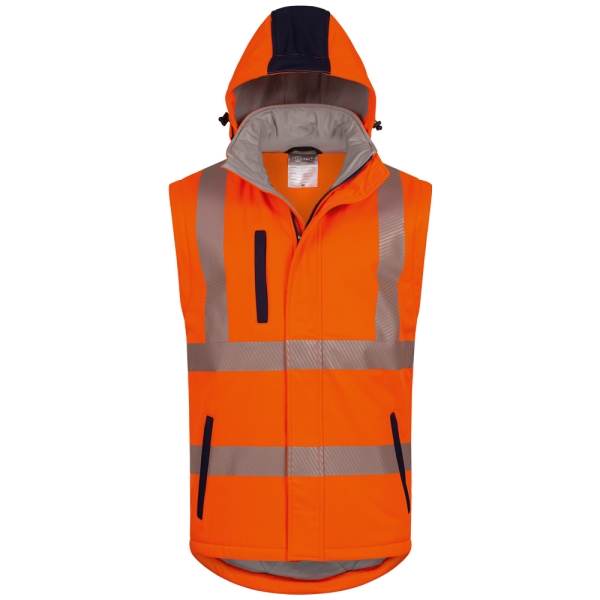 F-SAFESTYLE-Warnschutz-Softshell-Jacke, wattiert, *SVERRE*, fluoreszierend orange