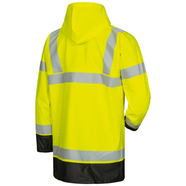 F-NORWAY-Warnschutz-PU-Regenjacke, *MANFRED*, gelb/schwarz