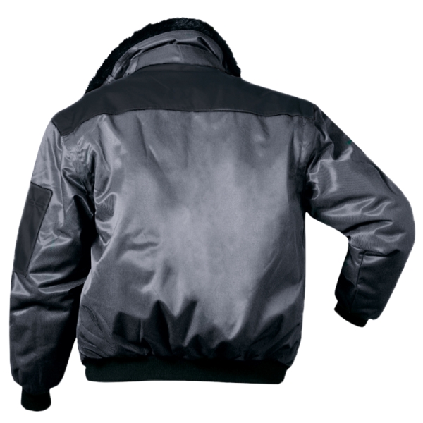 F-NORWAY-Pilotenjacke, *TROMSOE*, 250g/m², grau/schwarz abgesetzt