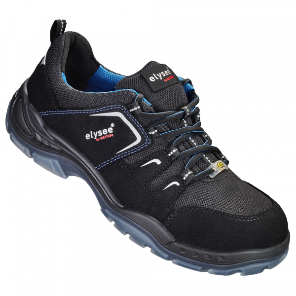 F-*UEDEM* SICHERHEITSHALBSCHUHE ELYSEE® BY ELTEN, SCHWARZ/ BLAU EN ISO 20345:2011 S1P ESD SRC