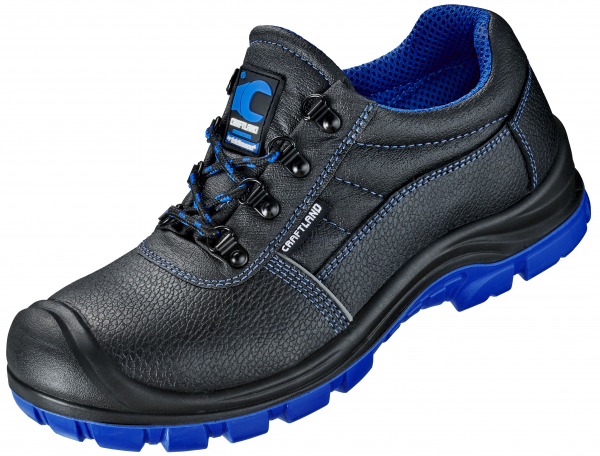 F-S3-CRAFTLAND- Sicherheitshalbschuhe, *KRAKAU ÜK*, schwarz/blau abgesetzt