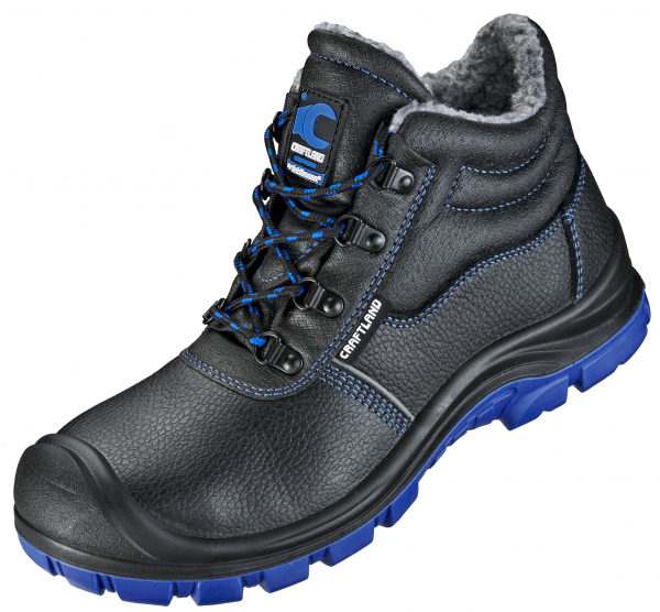 F-S3-CRAFTLAND-Winterschnürschuhe, hoch, *FELIN ÜK*, schwarz/blau abgesetzt