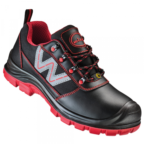 F-S3, Schnürstiefel, *CANELLI*, schwarz/rot