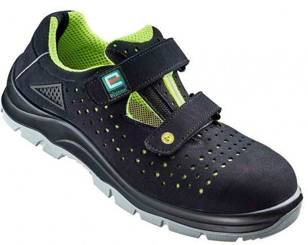 F-S1P-ELYSEE-Sandalen, ESD, *FARINI*, schwarz/gelb abgesetzt