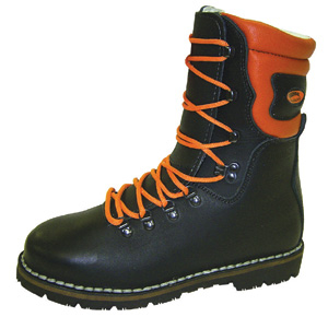 F-S3-TREEMME-Forstarbeiter-Schnürstiefel, *EIBE*, schwarz/orange abgesetzt