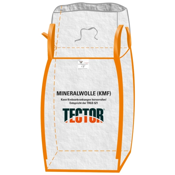 F-Big-Bag, Mineralwolle, 4 Hebeschlaufen, 90 X 90 X 120 cm beschichtet