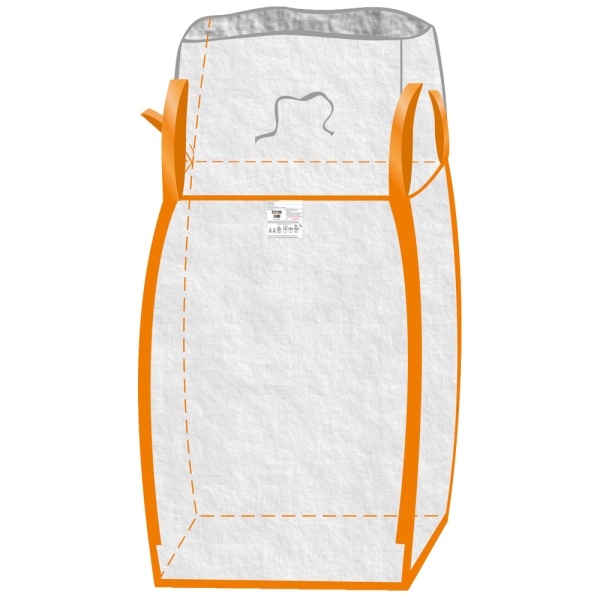 F-Karton Big-Bag, mit Schürze, 90 x 90 x 110 cm, 4 Schlaufen, Tragkraft: 1000 KG
