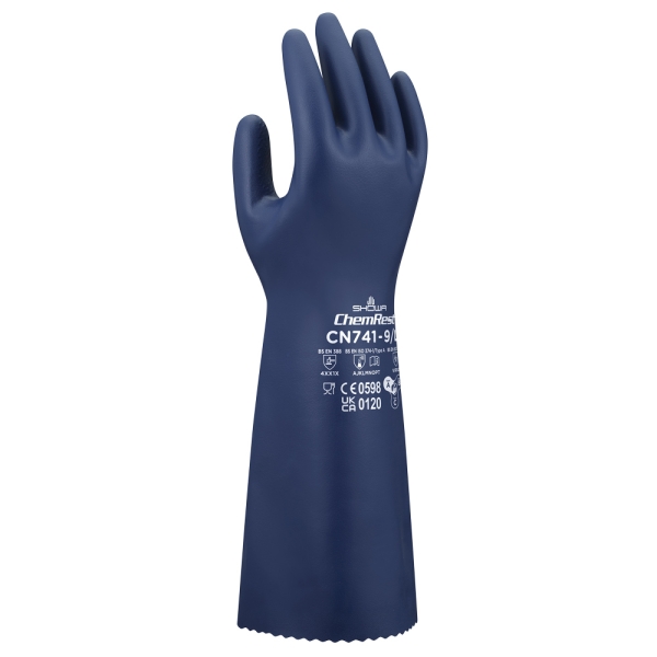 F-*SHOWA CN741* SHOWA® HANDSCHUHE, NITRIL CAT.3, CHEMIKALIENSCHUTZ