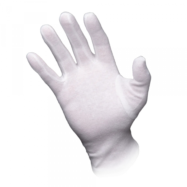 AMPRI-Workwear, Trikot-Unterzieh-Arbeits-Handschuhe, ECO PLUS, geschichtelt, hochwertige Qualität, VE = Pkg. á 12 Paar, weiß