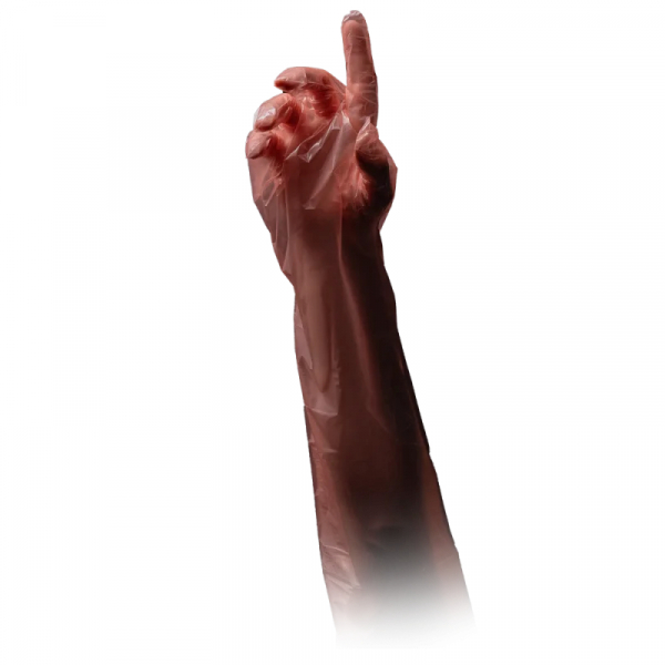 AMPRI-Hand-Schutz, Einweg-PE-Einmal-Veterinär-Handschuhe, MED COMFORT, orange, Pkg á 50 Stück, VE = 40 Pkg.