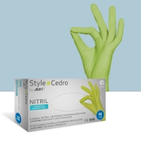 AMPRI-Nitril-Einmal-Einweg-Handschuhe, STYLE CEDRO by Med-Comfort ungepudert, VE= 10 Boxen á 100 Stück