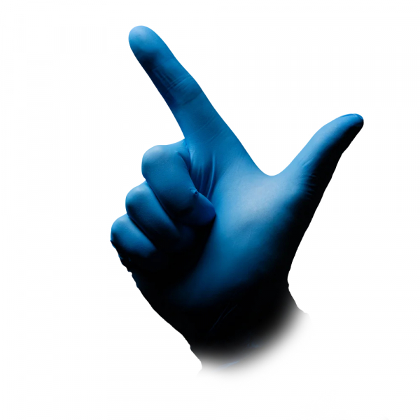 AMPRI-Hand-Schutz, Einweg-Nitril-Einmal-Handschuhe, BLUE COMFORT, puderfrei, blau, Pkg á 100 Stück, VE = 10 Pkg.