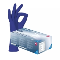 AMPRI-Cobalt Basic-Plus Nitril-Einmal-Einweg-Handschuhe, puderfrei, Dunkelblau, VE= 10 Boxen á 200 Stück