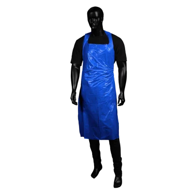 AMPRI-Einweg-PE-Schürzen, Einmalschürzen, medium, MED COMFORT, geblockt, 75 x 120 cm, blau, VE = 10 Pkg. á 50 Stück