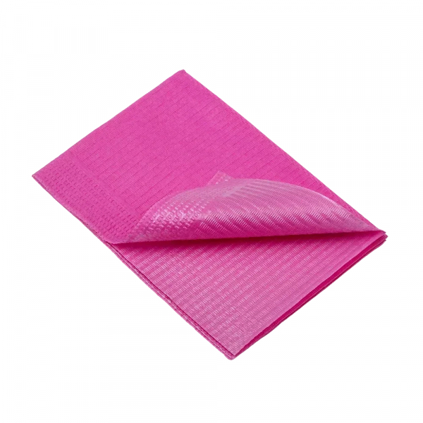 AMPRI-Einweg-Patientenservietten, 33 x 45 cm, Tissue/PE, VE = 500 Stück, pink