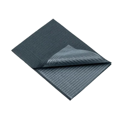 AMPRI-Einweg-Patientenservietten, 33 x 45 cm, Tissue/PE, VE = 500 Stück, schwarz
