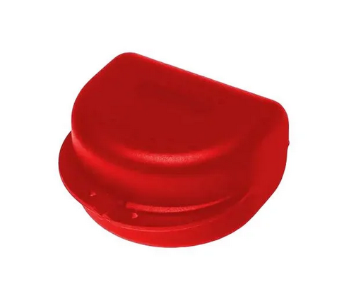 AMPRI-Zahnspangenbox für Erwachsene, rot