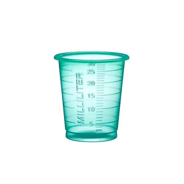 AMPRI-MED-COMFORT ECO Einmal Medizinbecher 30 ml, graduiert, , grün