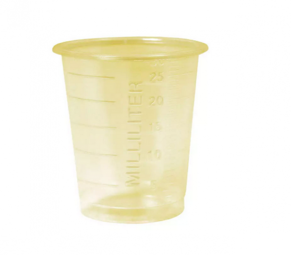 AMPRI-MED-COMFORT ECO Einmal Medizinbecher 30 ml, graduiert, , gelb