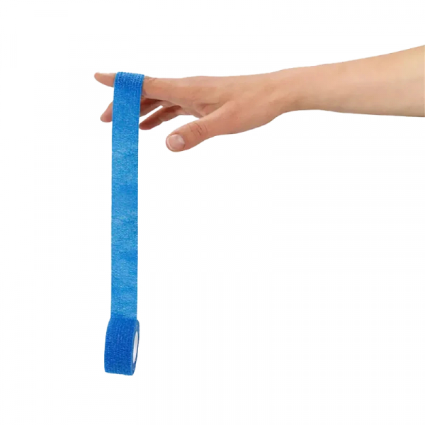 AMPRI-Einweg-Schnellpflaster auf Rolle, Joy2Protect, latexfrei, 2,5 cm x 4,5 m gestreckt, VE = Pkg. á 2 Rollen, blau