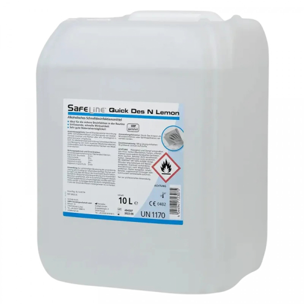 AMPRI-Schnelldesinfektion, 10 l, lemon, Safeline Quick Des N, VE= 1 Kanister